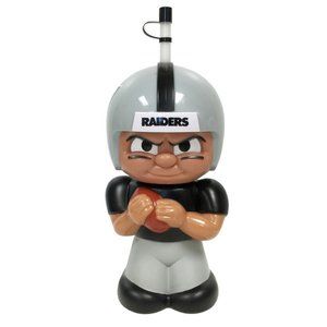 TM NFL Las Vegas Raiders Big Sip 3D H2O Quarterback Bottle 16 oz 5"x10"